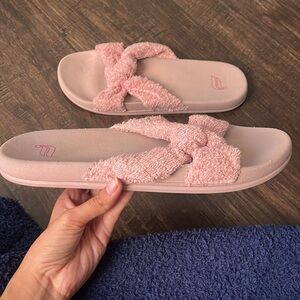 Fabletics Playa Knot Slide Sandal Pink Size 10